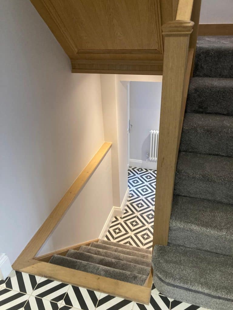 Staircase ground and basement